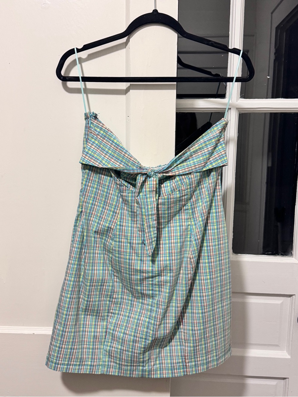Kimchi Blue Strapless Plaid Mini Dress - Green & Blue Multi - Picture 3 of 4